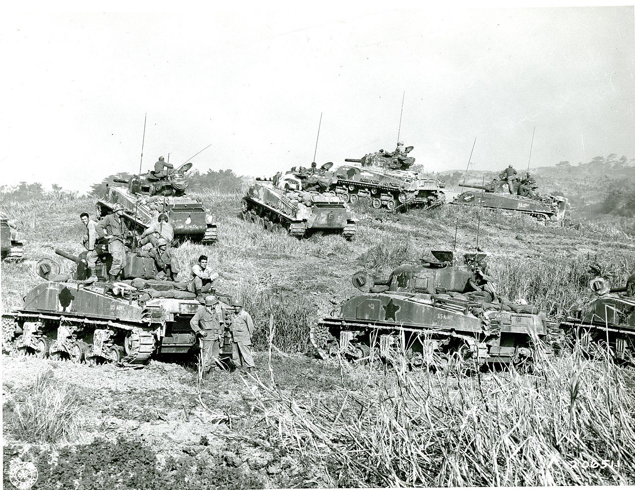Surplus Sherman tanks